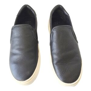 UGG Black  Slip-On Leather Sneakers Size 9